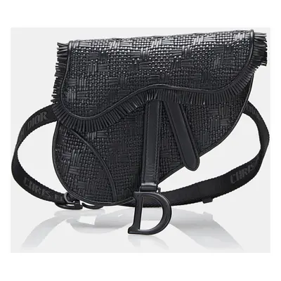 Dior Ultra Matte Woven Saddle Bag