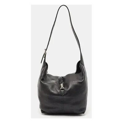 Gucci Black Leather Jackie Shoulder Bag