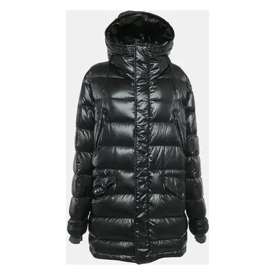 Dolce & Gabbana Black Nylon Zip-Up Quilted Down Jacket