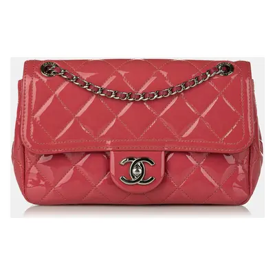 Chanel Pink Small Patent Coco Shine Flap Bag