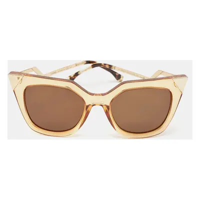 Fendi Brown/Gold FF0060/S Iridia Cat Eye Sunglasses