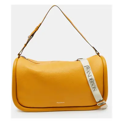 J.W.Anderson Mustard Yellow Leather Bumper Oversized Shoulder Bag