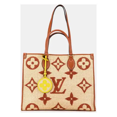 Louis Vuitton Brown Monogram Giant Raffia OnTheGo MM Bag