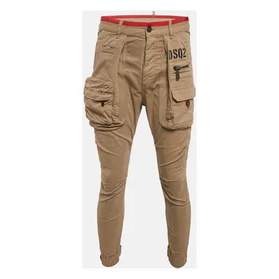 Dsquared2 Beige Gabardine Cotton Utility Pants