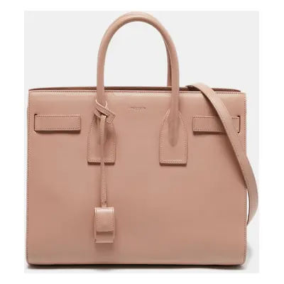 Saint Laurent Pink Leather Classic Sac De Jour Tote