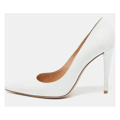 Gianvito Rossi White Leather Decollete Pumps Size 39.5