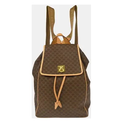 Celine Brown Macadam Backpack Handbag