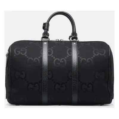 Gucci Black Small Jumbo GG Canvas Duffle Bag