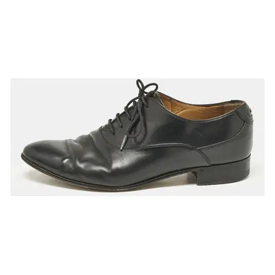 Gucci Black Leather Double G Oxfords Size