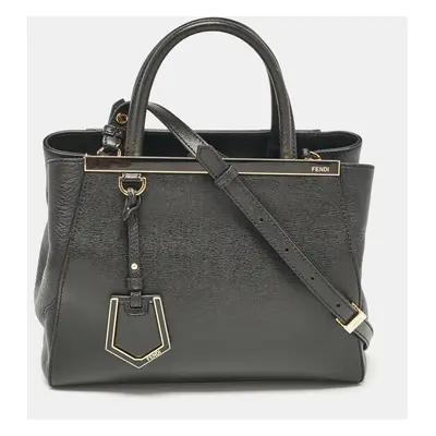 Fendi Black Leather Small 2Jours Tote