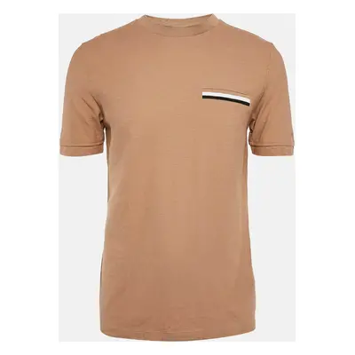 Boss By Hugo Boss Brown Cotton Crew Neck T-Shirt