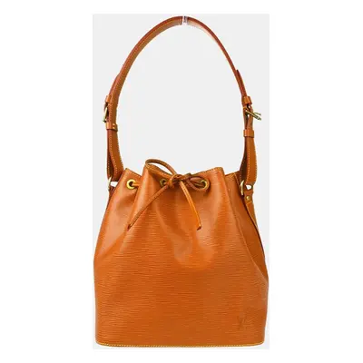 Louis Vuitton Brown Epi Leather Petite Noe Bucket Bag