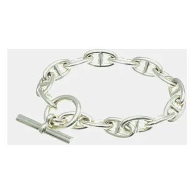 Hermes Chaine D'Ancre Silver No Stone Charm Bracelet Silver