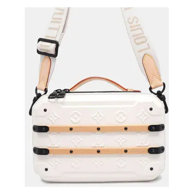 Louis Vuitton White/Black Leather Future Trunk Shoulder Bag