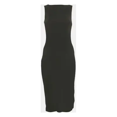 Theory Black Jersey Sleeveless Midi Dress