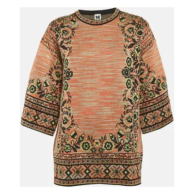 M Missoni Multicolor Patterned Knit Wool Blend Top