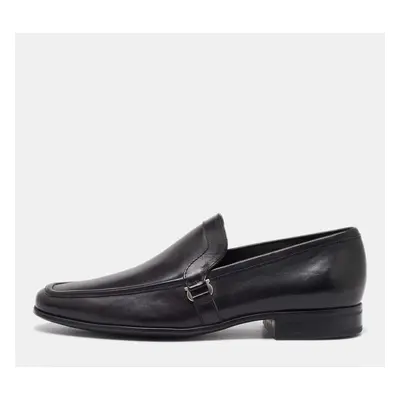 Salvatore Ferragamo Black Leather Penny Loafers Size 41.5