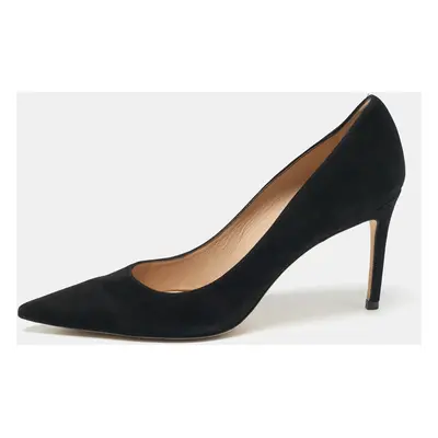 Stuart Weitzman Black Suede Pointed Toe Pumps Size