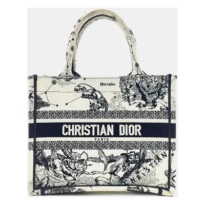 Dior Black White Canvas Book Tote Bag