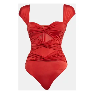 Valentino Wolford Red Lycra String Bodysuit