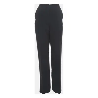 Diane Von Furstenberg Black Stretch Crepe High-Rise Trousers