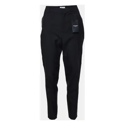 Saint Laurent Paris Black Cotton Trousers