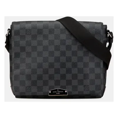 Louis Vuitton Black Damier Graphite District PM