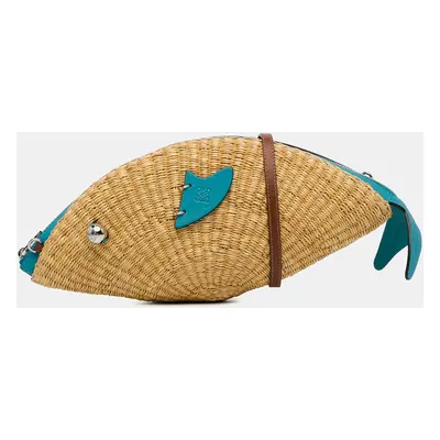 Loewe Brown Paula's Ibiza Wicker Fish Bag