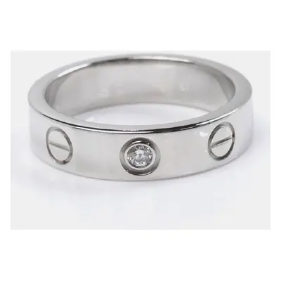 Cartier 18K White Gold Love Platinum Ring EU