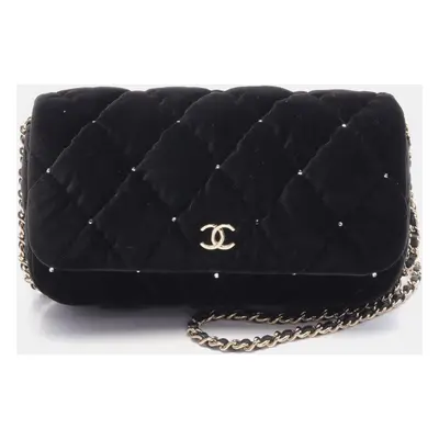 Chanel Black Fabric Shoulder Bag