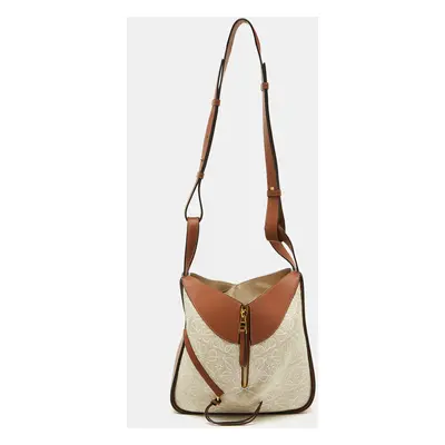 Loewe Beige/Tan Fabric and Leather Hammock Small 2way Hand Shoulder Bag