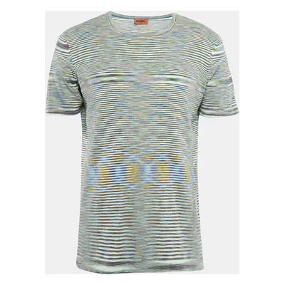 Missoni Multicolor Striped Cotton Crew Neck T-Shirt