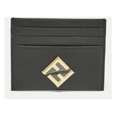 Fendi Black Leather FF Card Holder