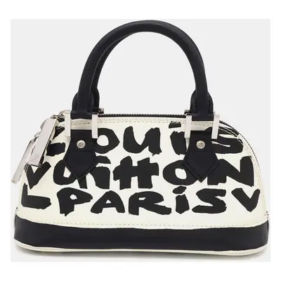 Louis Vuitton Alma White/Noir Monogram Graffiti Size Pm Bag