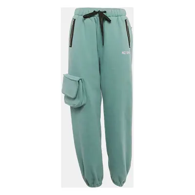 Natasha Zinko Blue Cotton Blend Jogger Sweatpants