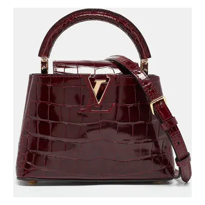 Louis Vuitton Bordeaux Alligator Mini Capucines Bag