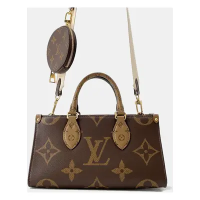 Louis Vuitton Brown Monogram Canvas Reverse Giant On-The-Go East West Shoulder Bag