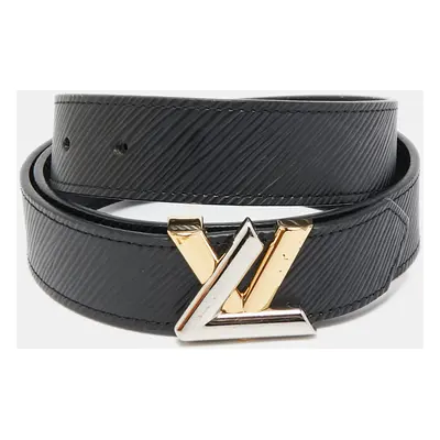 Louis Vuitton Black Epi Leather LV Twist Belt