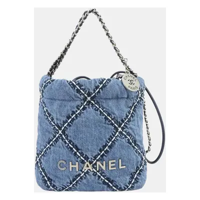 Chanel Blue Denim Chain Shoulder Bag