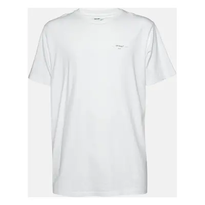 Off-White White Arrow Detail Jersey Crewneck T-Shirt