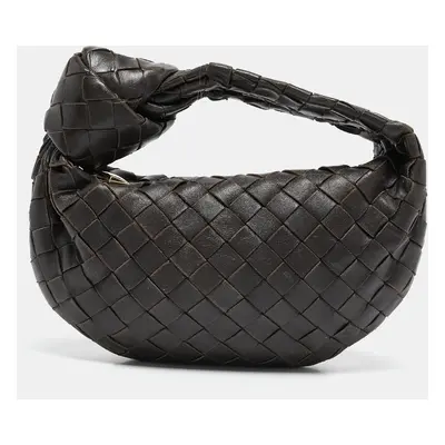 Bottega Veneta Brown Intrecciato Leather Mini Jodie Hobo