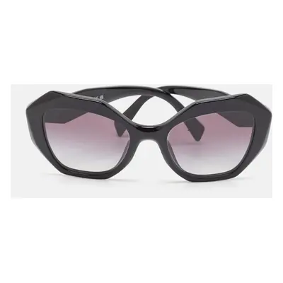 Prada Black Gradient SPR16W Symbole Cat Eye Sunglasses