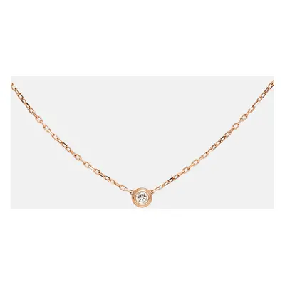 Cartier d'Amour Diamond 18k Rose Gold Small Model Necklace