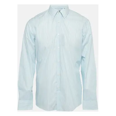 Boss by Hugo Boss Blue Striped Cotton Regular Fit Shirt