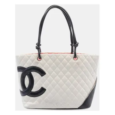 Chanel White Large Cambon Ligne Tote