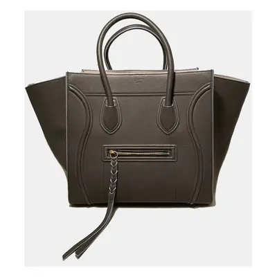 Celine Medium Grey Leather Phantom Luggage Tote