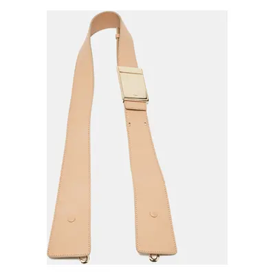 Chloe Beige Leather Adjustable Shoulder Strap