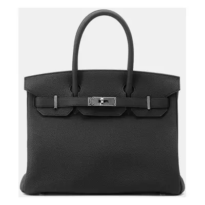 Hermes Black Togo Leather Birkin Tote Bag