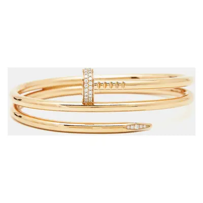 Cartier Juste Un Clou Diamonds 18k Rose Gold Double Bracelet