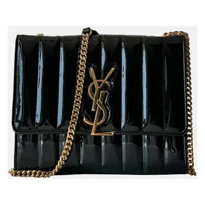 Saint Laurent Patent Calfskin Matelasse Monogram Medium Vicky Chain Shoulder Bag